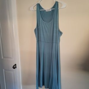 Teal Jersey Knit Skater Dress
